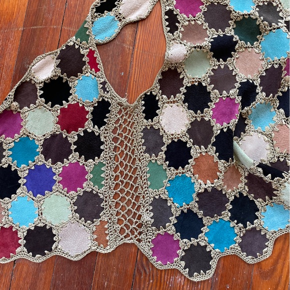 Vintage-Style Crochet Patchwork Vest - Picture 4 of 5